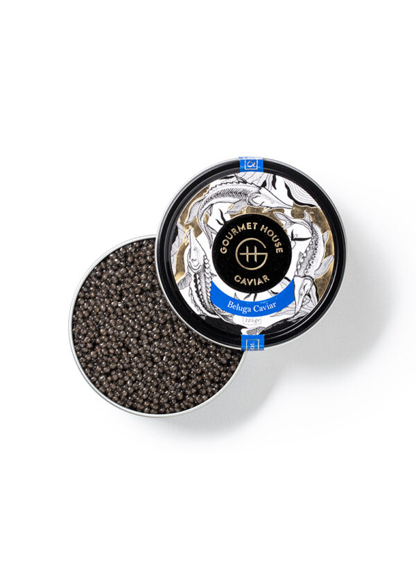 Beluga Caviar certainly has its reputation for being one of the most exclusive caviars in the world. It truly represents the elegance of the caviar experience. Beluga offers astonishing and beautifully complex flavours. Appears medium to large in size and the colours are typically light grey with fascinating marble effects.