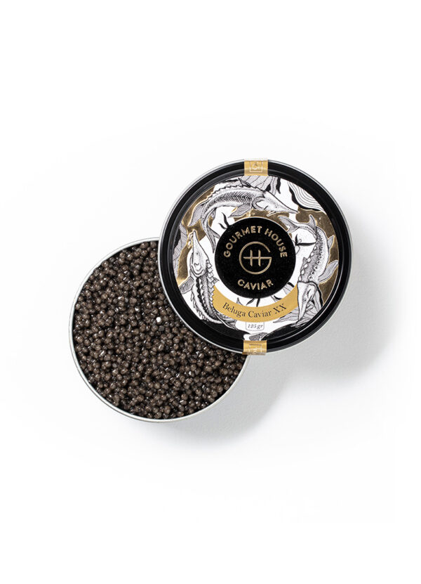 Beluga XX Caviar lingers in the mouth with astounding flavours. The perfect model of distinguished qualities of delicacies amongst all types. Known for its larger grains of light grey eggs, it is a true culinary delight. This is the pinnacle of caviar artistry, and therefore only available in limited quantities at Gourmet House Caviar.