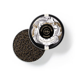 White Sturgeon appears dark grey to black, typically medium size eggs. Rich in buttery flavours with a subtle hint of fruitiness. The Italian white sturgeon caviar has smooth and creamy textures, it guarantees intensity that will linger and pleasure your palate.