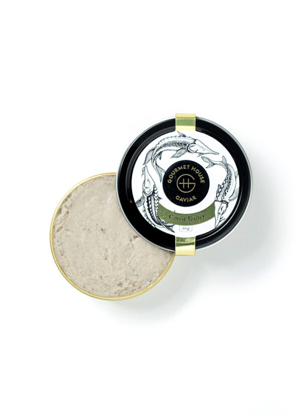 Caviar butter is creamy, made with fresh caviar (40%) and English butter from Devon with a subtle taste yet delicious. Spread it on toast for a stunning appetizer. it can be used as an aromatic ingredient to season sauces, or as an accompaniment, complimenting your seafood dishes.